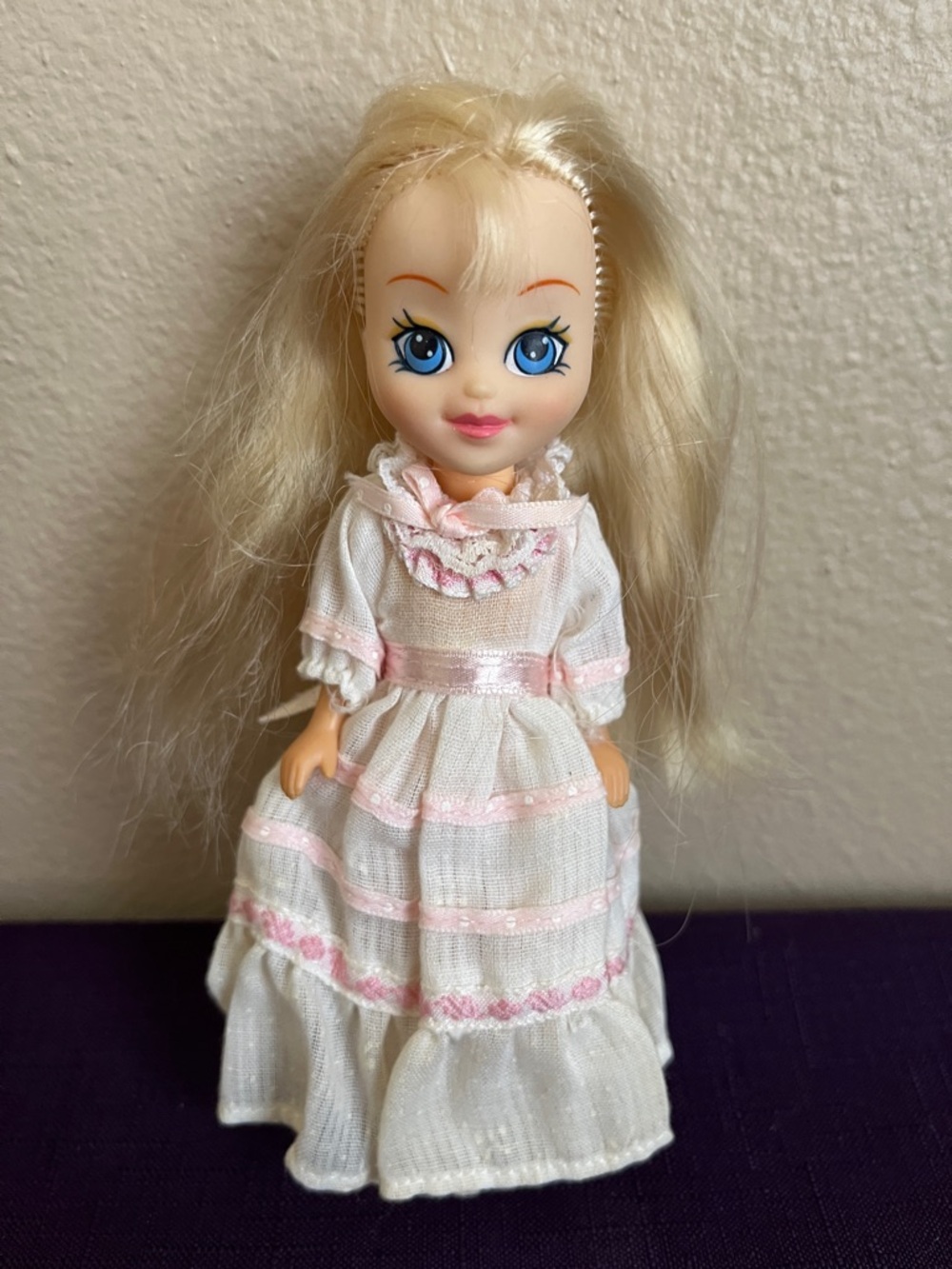 My little Pony Vintage doll Megan 6” 1985 Blonde Hair original dress